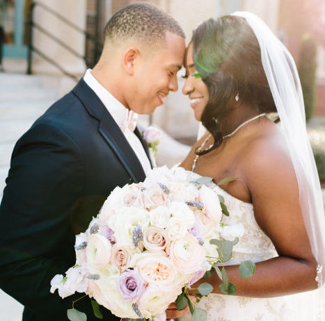 Blush, Lavender and Gold Military Wedding