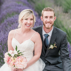 Colorful Blush Garden Rose and Dahlia Wedding