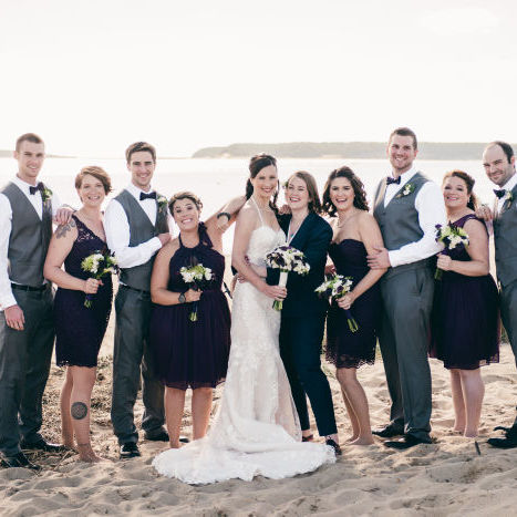 Fresh Green & Purple Mod Rustic Wedding