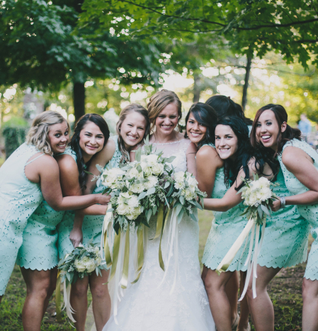 Lush Greens and Creams Vintage Wedding
