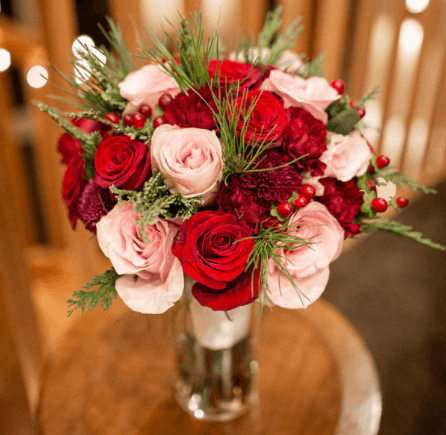 Winter Rose and Bahlia Wedding