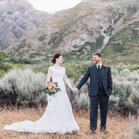 Mint and Tangerine Modern Wedding