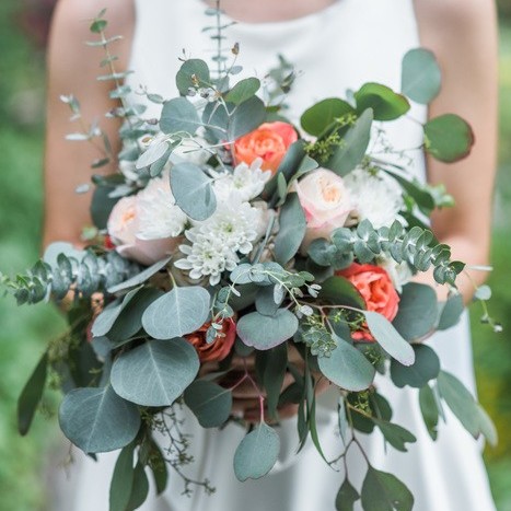 Peach and Apricot Summer Mountain Wedding
