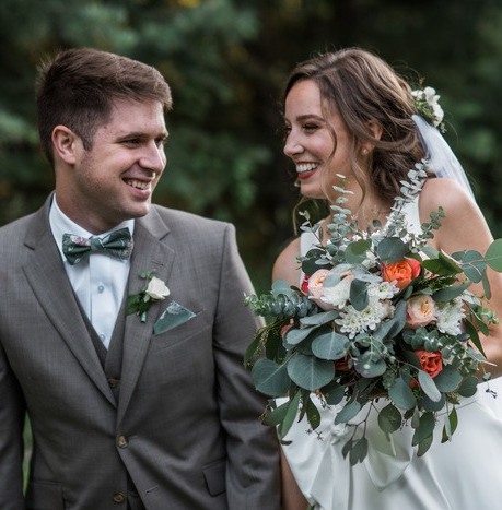 Peach and Apricot Summer Mountain Wedding