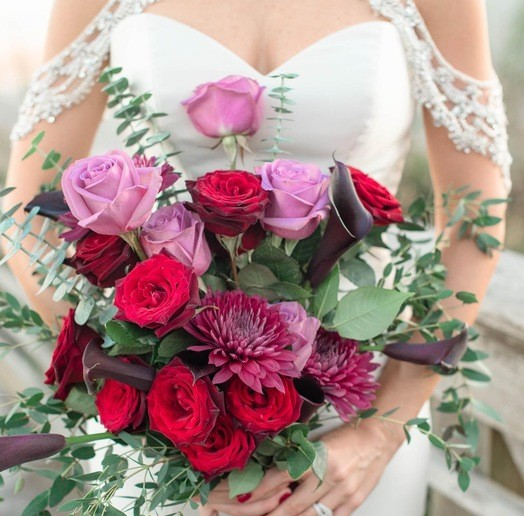 Plum & Rustic Coastal Chic Wedding