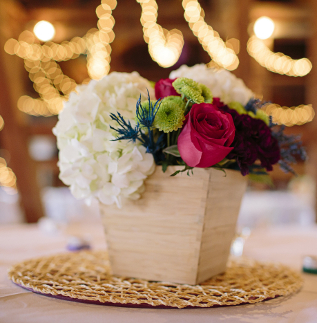 Pop of Color Reception Flowers