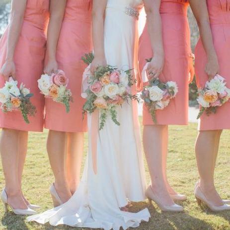 Romantic Peach and Coral Garden Wedding