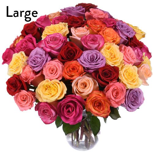 Assorted Roses Gift Bouquet DIY Wedding Flowers FiftyFlowers