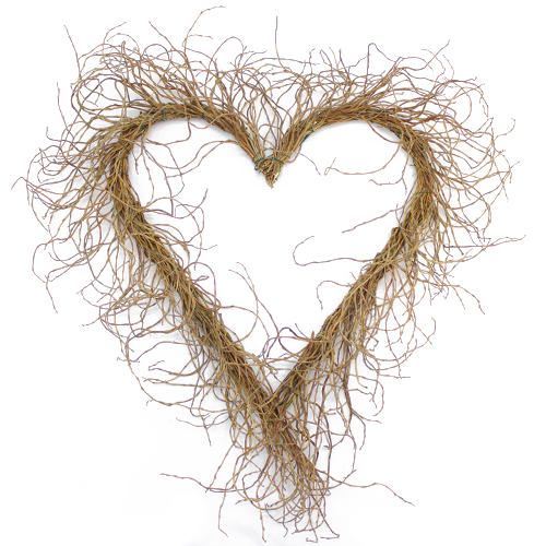 Curly Willow Heart Wreath