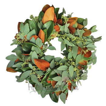 Magnolia and Seeded Eucalyptus Wreaths
