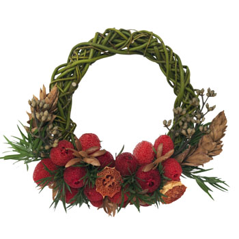 Cottage Red Indoor Dried Wreath